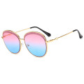 Summer Sun Glasses Luxury Italy Brand Designer Lady Cat Eye Sunglasses Women Shiny Sticker Sunglasses